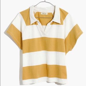 Madewell Boxy Polo in Lefferts Stripe